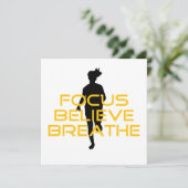 Carte Focus Croire Respirer Jaune Courir Fitness (Debout devant)