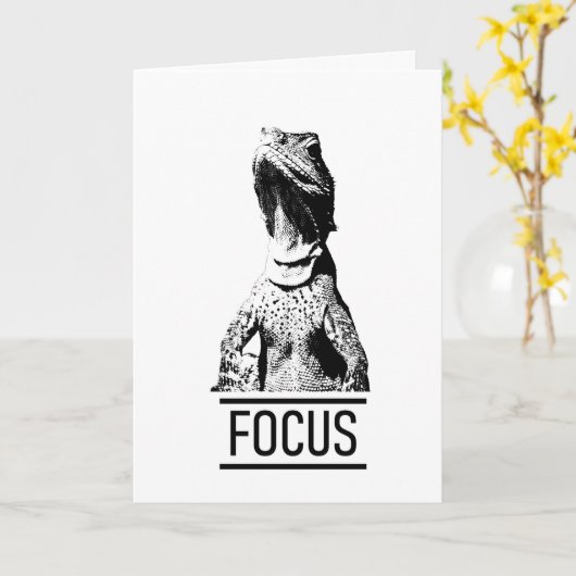 Carte Focus Motivation Texte | Lizard (Fleur jaune)