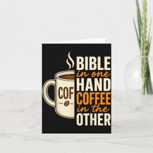 Carte Foi chrétienne biblique Café Prière Croyant