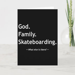 Carte Foi chrétienne Christianisme Skateur Dieu Famille