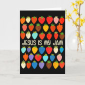 Carte Foi chrétienne Religieuse Fraise Jésus C'est (Fleur jaune)