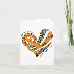 Carte Foi Coeur Espoir Amour Orange Ribbon Crps Sensibil