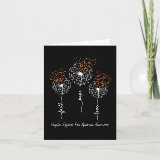 Carte Foi de sensibilisation CRPS Hope Love Dandelion (Devant)
