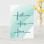 Carte Foi, Espoir, Aimer Aquarelle (Fleur jaune)