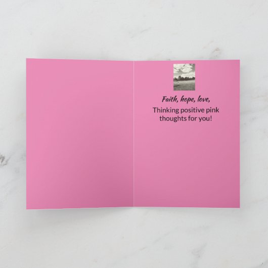 Carte Foi Espoir Amour Cancer du Sein Pensées pour (Intérieur)