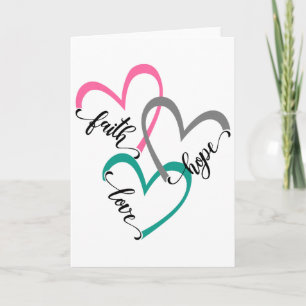 Carte Foi Espoir Et Amour Cœur Chrétien Pâques Christ