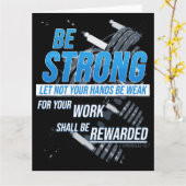 Carte Foi Fitness Motivation : Soyez Chrétien Fort (Fleur jaune)