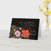 Carte Foi Florale - Ne Craignez Pas, Car Je Suis Avec Vo (Fleur jaune)