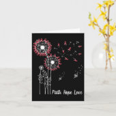 Carte Foi Foi Espoir Amour Cancer du sein Dandelion Flo (Fleur jaune)