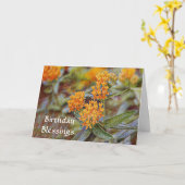 Carte Foi Orange Fleurs Anniversaire Bible Bible Verse (Fleur jaune)