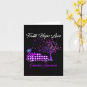 Carte Foi papillon Espoir Amour Surdose Sensibilisation (Fleur jaune)