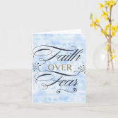 Carte Foi sur la peur, bleu (Fleur jaune)