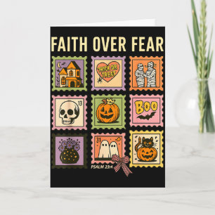 Carte Foi sur la peur Timbre Halloween chrétien croyant