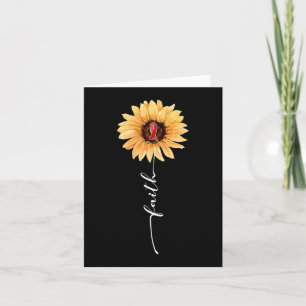 Carte Foi Tournesol Bourgogne Ruban Cerveau Aneurysme Aw