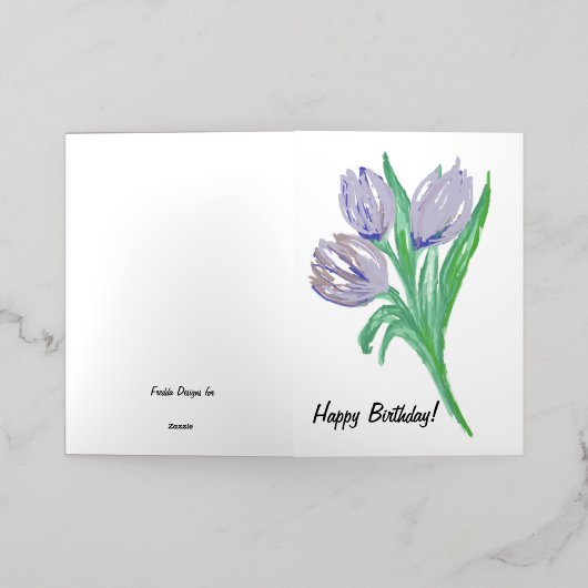 Carte Foil anniversaire pour elle (Mise à l'extérieur)