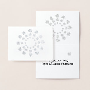 Carte Foil - Atomes en cercles concentrés