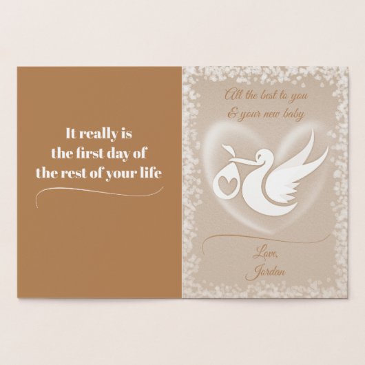 Carte Foil Bébé Joyeux Anniversaire (Intérieur)