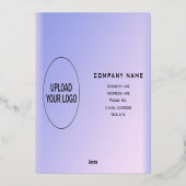 Carte Foil Clair violet Affaires Valentine (Verso)