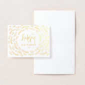 Carte Foil d'anniversaire des Feuilles de la natur (Affichage)