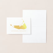 Carte Foil de Nantucket détaillée | Mariage (Affichage)