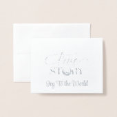 Carte Foil de Noël (Devant avec enveloppe)