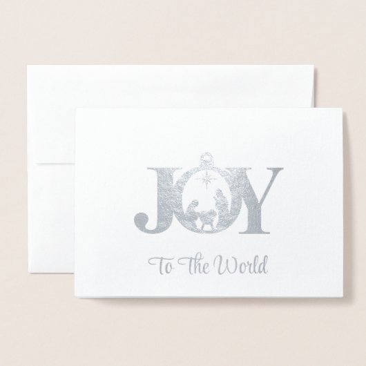 Carte Foil de Noël (Devant avec enveloppe)