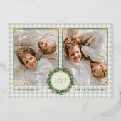 Carte Foil de Noël JOIE Image Frame (Recto)