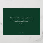 Carte Foil de Noël Rustique Joy Photo Holiday (Verso)