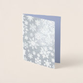 Carte Foil de Noël Silver et Snowflakes (Devant)