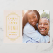 Carte Foil Deco pour le Nouvel An - Ivoire (Recto)