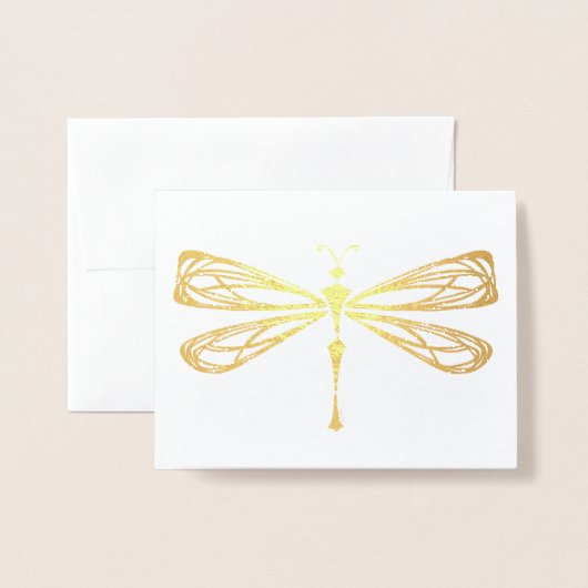 Carte Foil Dragonfly (Devant avec enveloppe)