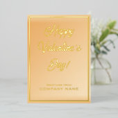 Carte Foil Entreprise Valentine Jaune (Debout devant)