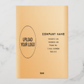 Carte Foil Entreprise Valentine Jaune (Verso)