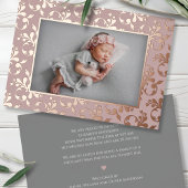 Carte Foil Faire-part de naissance Delicate