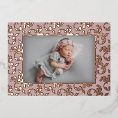 Carte Foil Faire-part de naissance Delicate (Recto)