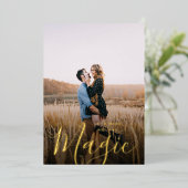 Carte Foil Gold Photo Magic Holiday (Debout devant)