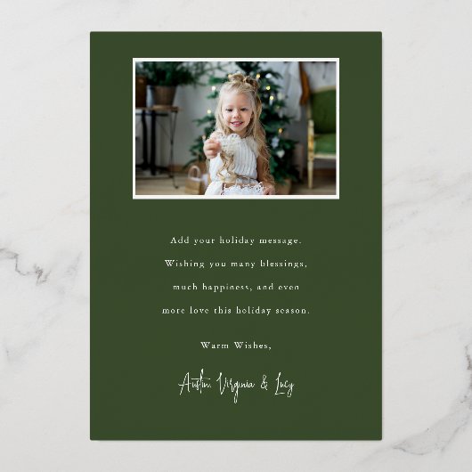 Carte Foil Joyeux Noël (Verso)