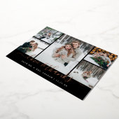 Carte Foil Love and Thanks Mariage Photo Collage (Rotation)
