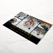 Carte Foil Love and Thanks Mariage Photo Collage (Rotation)