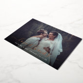 Carte Foil Love and Thanks Mariage Photo Overlay (Rotation)