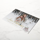 Carte Foil Love and Thanks Mariage Photo Overlay (Rotation)