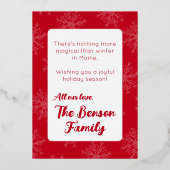 Carte Foil Maine Family (Verso)