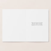 Carte Foil Minorah Hanoukka Light et Love (Intérieur)