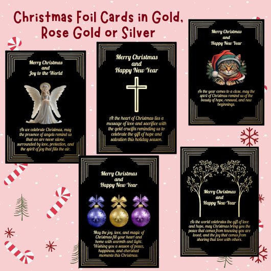 Carte Foil Noël Angel