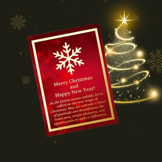 Carte Foil Noël Snowflac