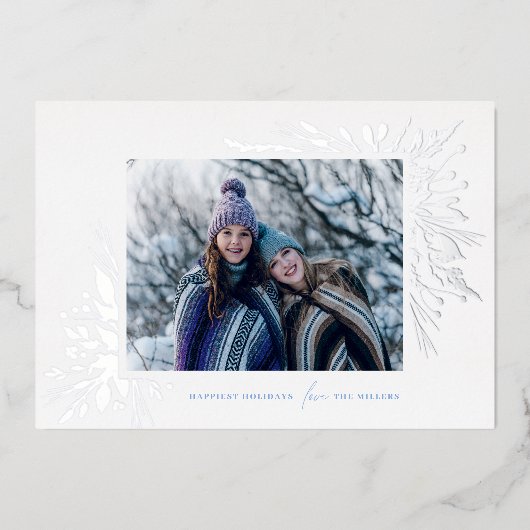 Carte Foil Photo Silver Winter Wonderland (Recto)