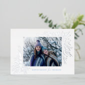 Carte Foil Photo Silver Winter Wonderland (Debout devant)