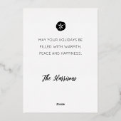 Carte Foil Photo Simple Côtière (Verso)