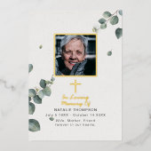 Carte Foil Photo Sympathy Fundy Eucalyptus (Recto)