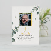 Carte Foil Photo Sympathy Fundy Eucalyptus (Debout devant)